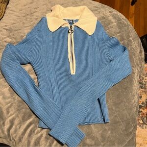 Urban outfitters quarter zip polo sweater